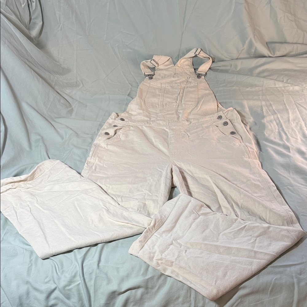 GAP Off-White Denim Overalls